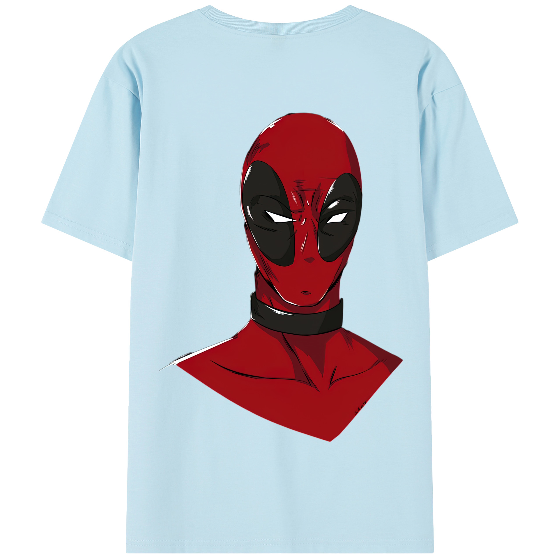 （画像用） Deadpool デッドプール 綿100％半袖Tシャツ（背面プリント）
